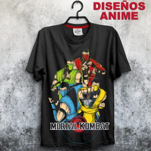 Camiseta de Mortal Kombat, SubZero, Scorpion, Reptile y Ermac