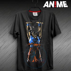Camiseta de Goku haciendo una Genkidama de Dragon Ball