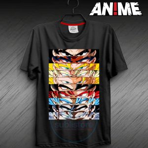 Camiseta de los ojos de Goku en sus diferentes transformaciones | Dragon Ball